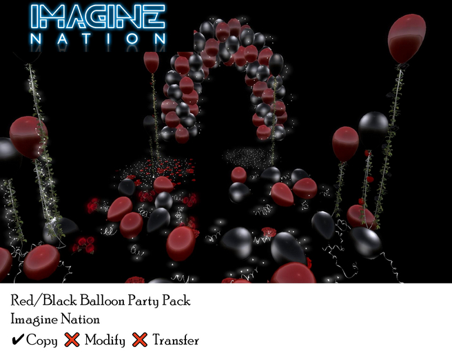 Red/Black Balloon Party Pack