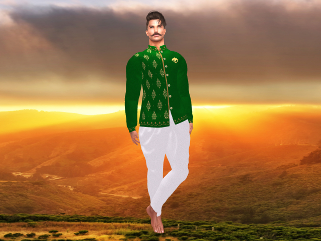 RI-HUNTER DRESS GIANNI GREEN