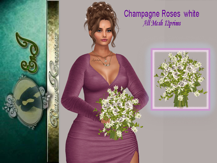 Champagne Roses  white