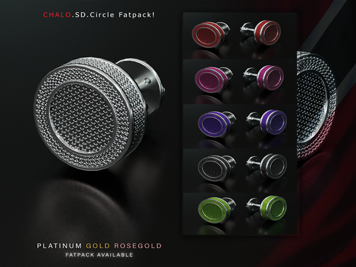 Chalo.Stud.Circle Plat/Gold Fatpack!!!