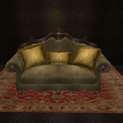 SOFA SCROLL BACK GREEN