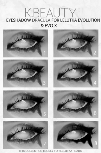 K.BEAUTY -  DEMO DRACULA EYESHADOW - LELUTKA EVO - EVO X 1