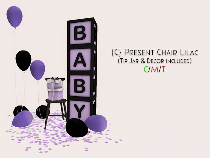 {C} Present Chair Lilac - Tip Jar & Decor