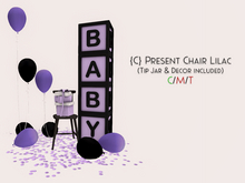 {C} Present Chair Lilac - Tip Jar & Decor