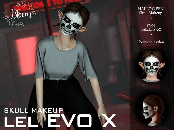 .:.Bloom.:. Halloween Skull Makeup