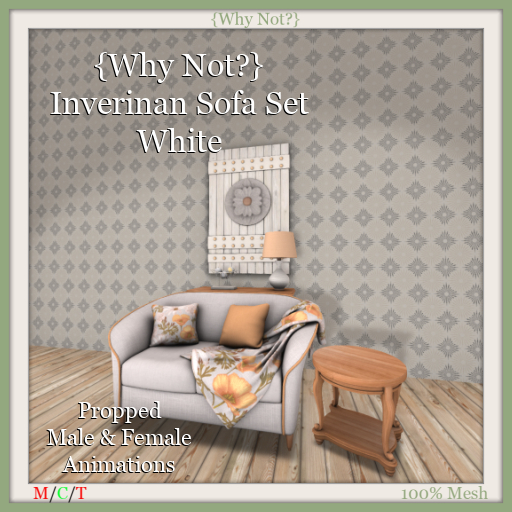 {Why Not?} Inverinan Sofa Set White-Boxed