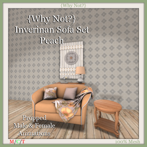 {Why Not?} Inverinan Sofa Set Peach-Boxed