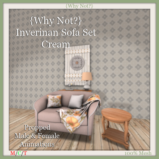 {Why Not?} Inverinan Sofa Set Cream-Boxed