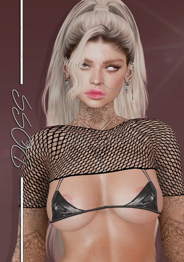 :.DOSS.: - TopBra - Two Versions - Fishnet and Solid - Black