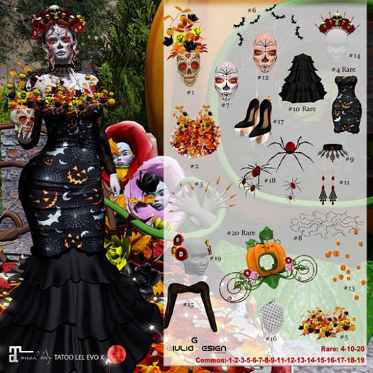 11 Earring Left-[GIULIADESIGN] -LA S.MUERTE- COMMON
