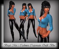 Birgit Mai's Blue Cashmere Crop Sweater Outfit   (BOXED)