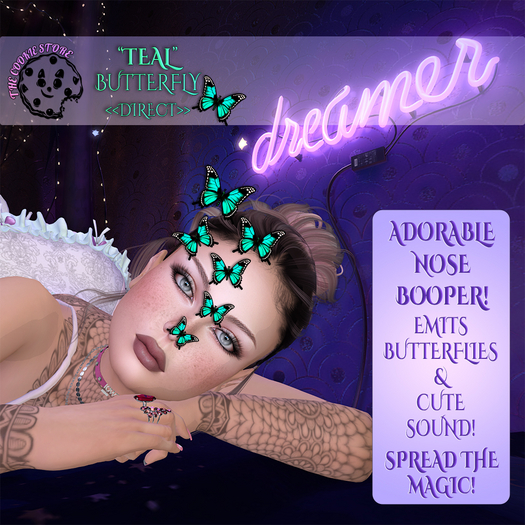 Nose Boop (DIRECT/BUTTERFLIES/TEAL)