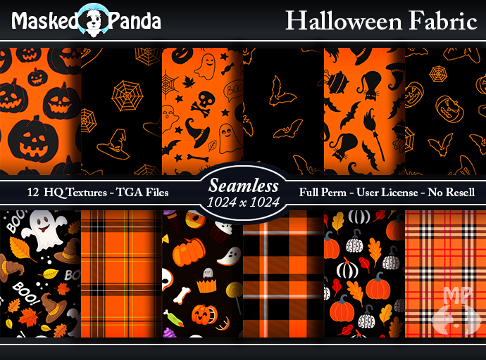 MP Halloween Fabric - Seamless Textures - Full Perm