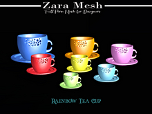Zara Mesh - Fantasy - Rainbow Tea Cup - FULL PERM MESH