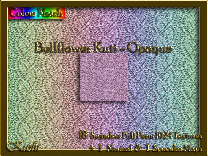 Bellflower Knit Opaque Seamless Texture Set