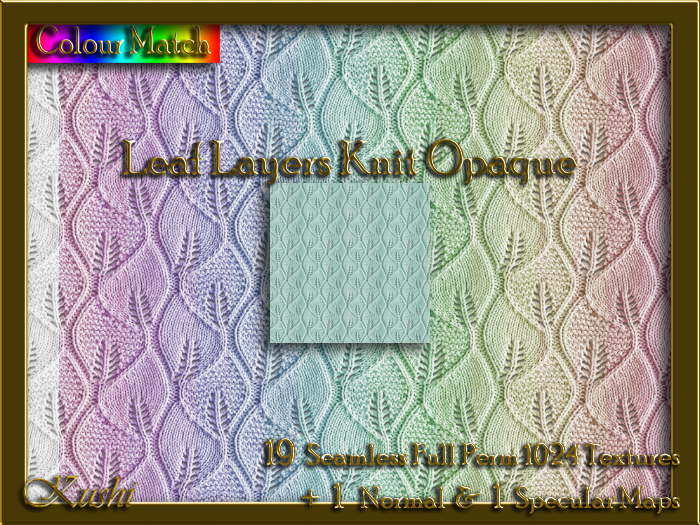 Leaf Layers Knit Opaque Seamless Texture Set