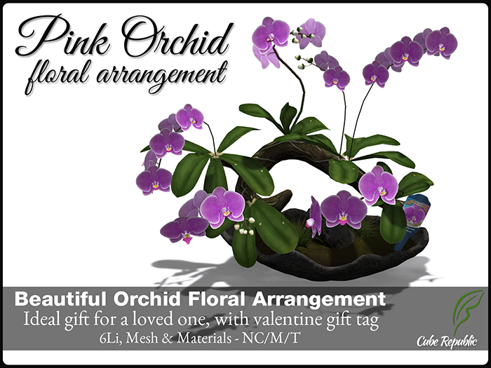 CR Pink Orchid Arrangement v1