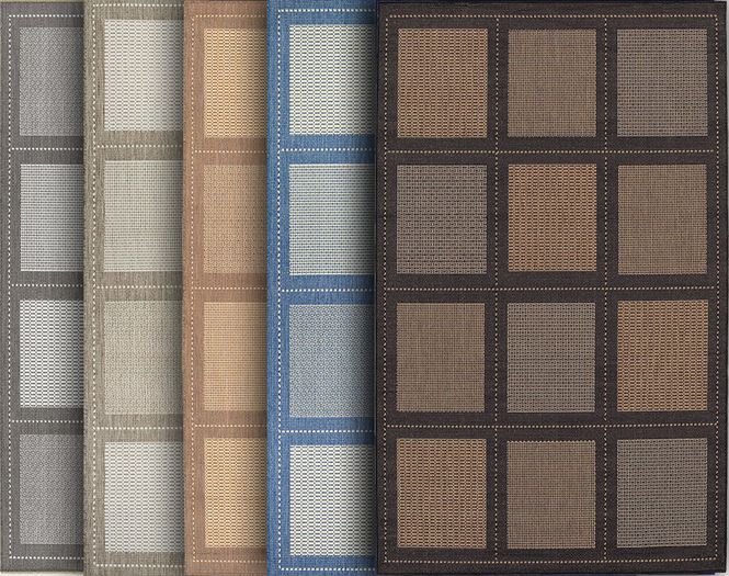 ^Dejavu^ Full Perm Geometric Natural  Rug Texture