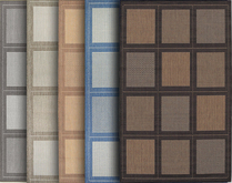 ^Dejavu^ Full Perm Geometric Natural  Rug Texture