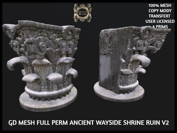 GD MESH FULL PERM ANCIENT WAYSIDE SHRINE RUIN V2