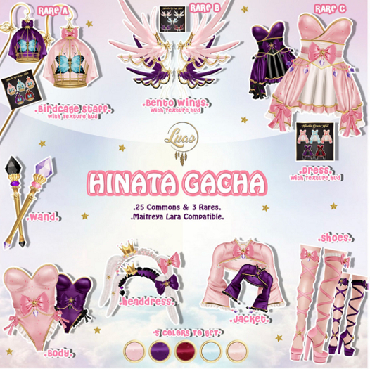 Luas Hinata -SALMON SET NO RARES