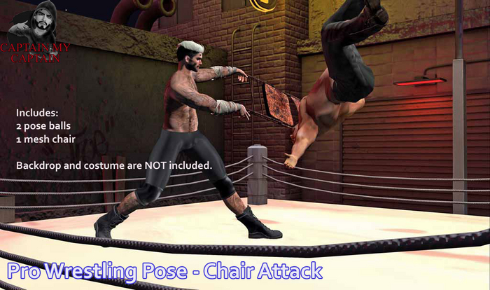 Pro Wrestling Pose - Chair Attack