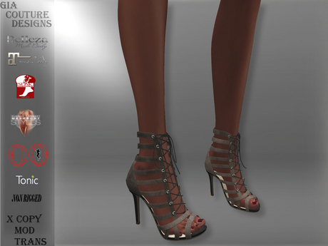 Second Life Marketplace - "GCD" Aarti High Heel Sandals Nude