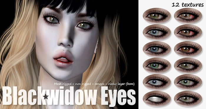 1L Gift :KOYUKI: Blackwidow - Eyes - Rigged+Non Rigged+Bom+Omega