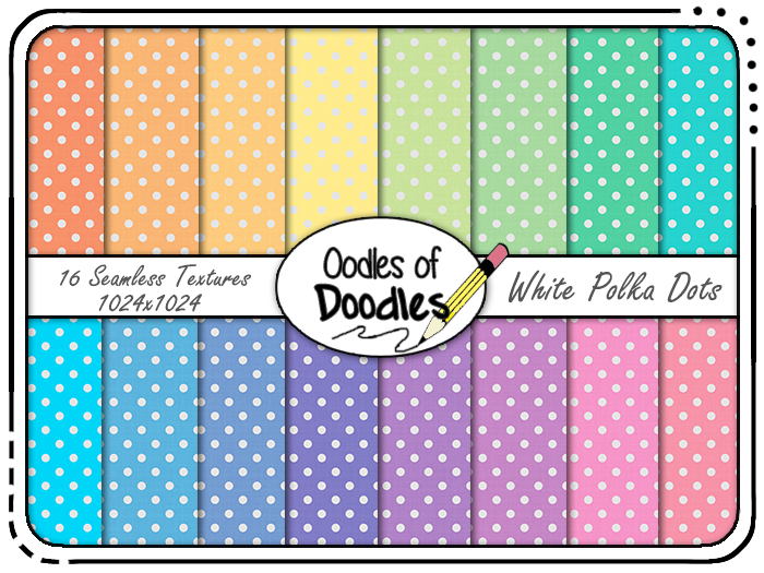 Second Life Marketplace - Oodles of Doodles - White Polka Dots