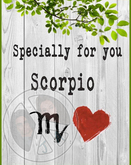SCORPIO - Specially for you - Horoscope - Astrology - Sign - SCORPIO - Zodiac - Greeting Card