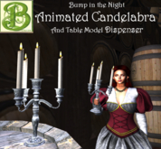 Animated Candelabra Dispenser w on/off flame