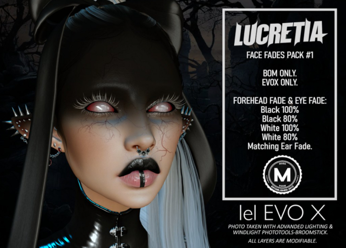[MODA] LUCRETIA Face Fades Pack #1 (unpack hud) - FREE GIFT!!!