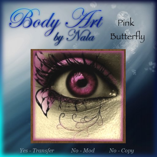 {R&T} Body Art - Pink BFly Eye