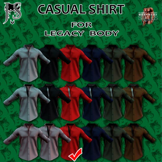 [J.S.] CASUAL SHIRT (Legacy) Red\Black