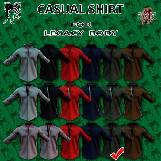 [J.S.] CASUAL SHIRT (Legacy) Khaki\Black