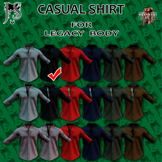 [J.S.] CASUAL SHIRT (Legacy) Black