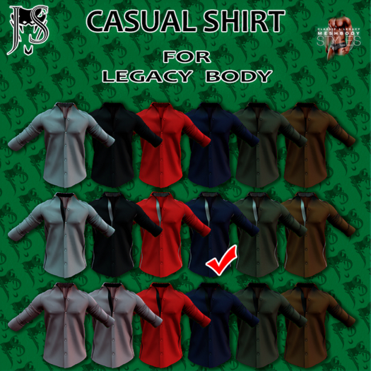 [J.S.] CASUAL SHIRT (Legacy) Blue\White