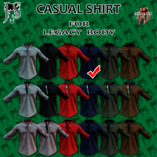 [J.S.] CASUAL SHIRT (Legacy) Blue