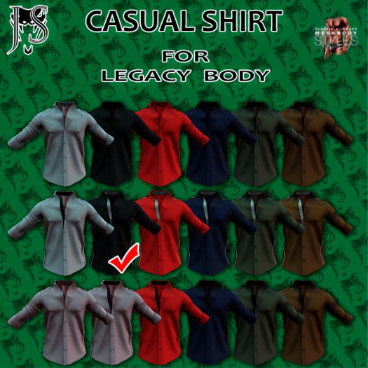 [J.S.] CASUAL SHIRT (Legacy) Black\White