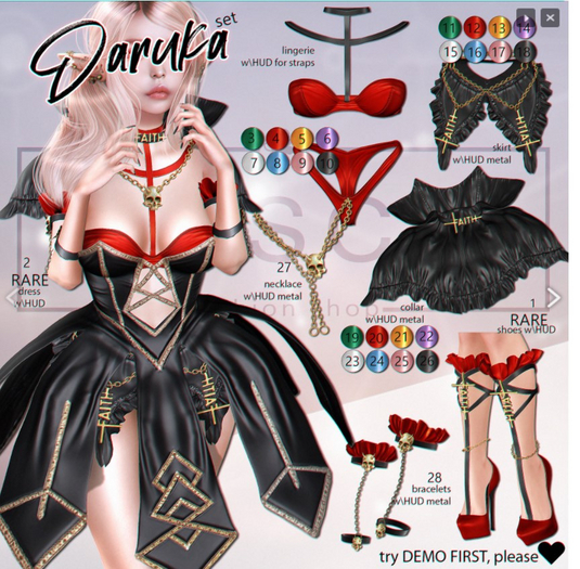 10. ERSCH - Daruka Lingerie LARA  -black-