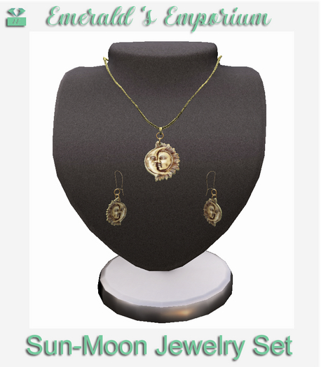 Sun-Moon Pendant Jewelry Set