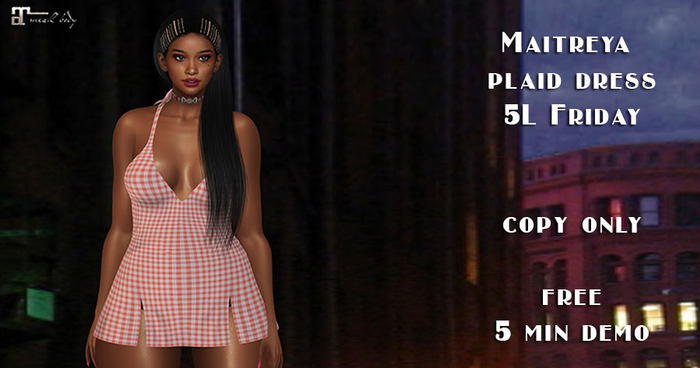 Maitreya Pink Plaid Dress 5L Friday DEMO
