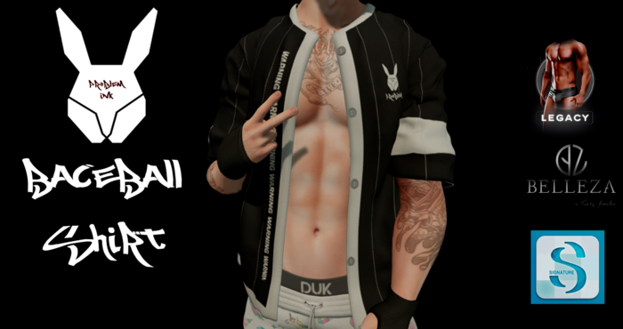 [ProbInk] Baceball Shirt Black