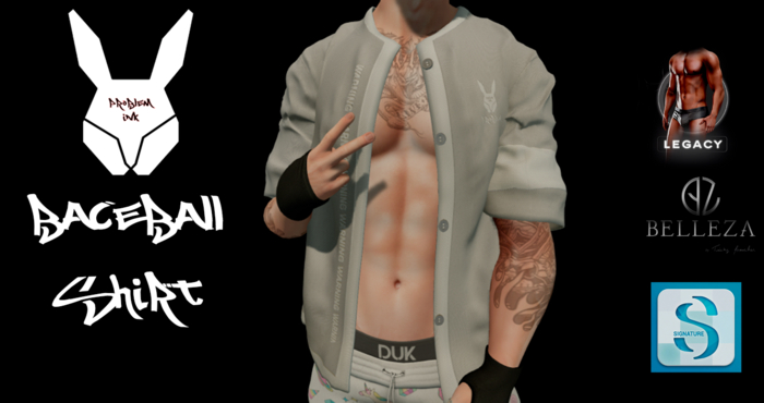 [ProbInk] Baceball Shirt Gray