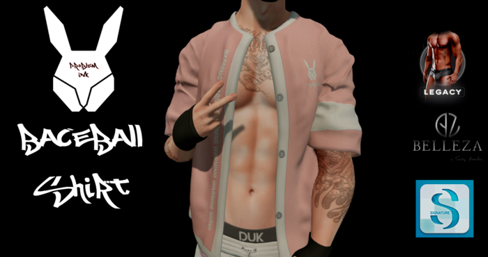 [ProbInk] Baceball Shirt Pink