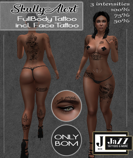 .::MV::. SkullyAlert FullbodyTattoo (BOM)