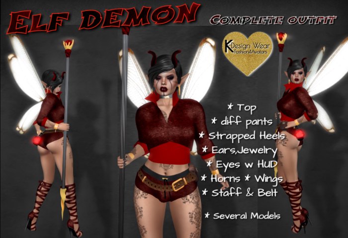 ELF Demon outfit - Display Box
