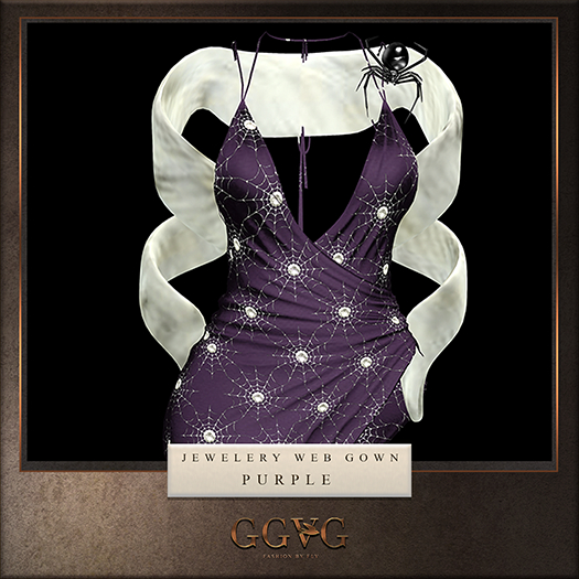 GGVG JEWELERY WEB GOWN PURPLE
