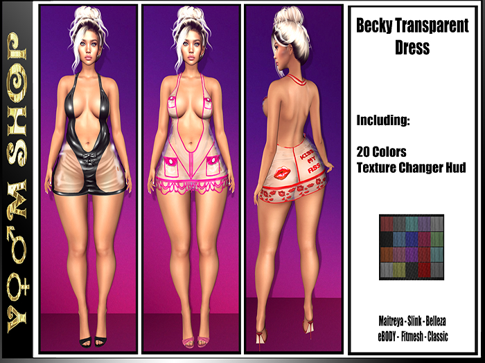 YM SHOP_Becky Dress Transparent