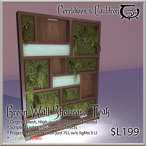 [CC] Green Wall Showcase , Teak